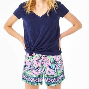 Lilly Pulitzer Shorts XS Katia Shorts High Tide Pink/Blue Floral